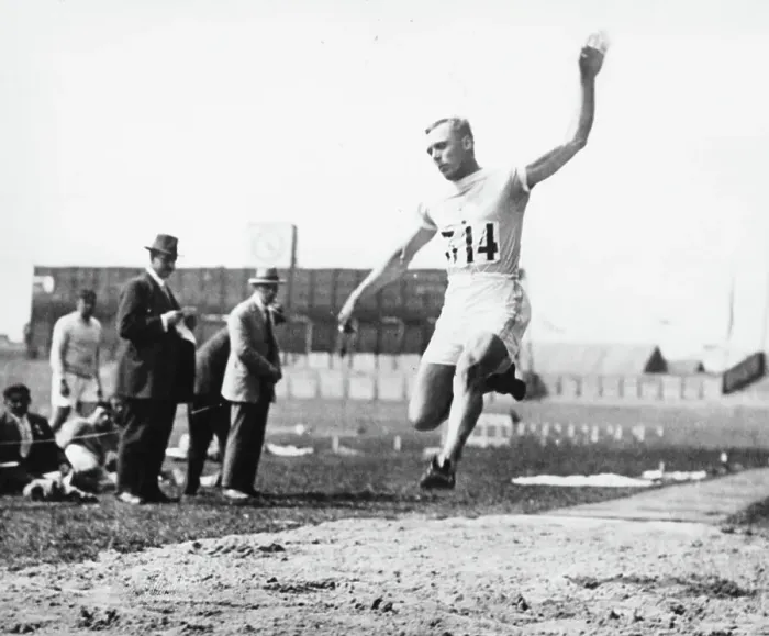 Framed Print : The Long Jump At The Paris Olympic Games
