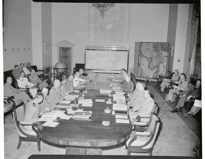 Framed Print : Long Table War Conference Framed Print : Long Table War Conference