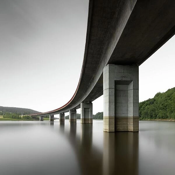 Long-term exposure of the Rauschenbach Dam, Saxony, Germany