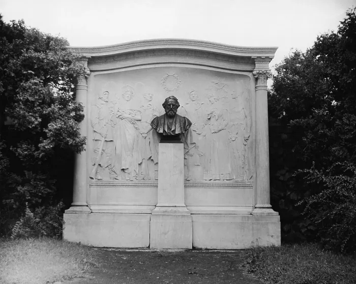 Framed Print : Longfellow Bust At His Memorial Park Framed Print : Longfellow Bust At His Memorial Park