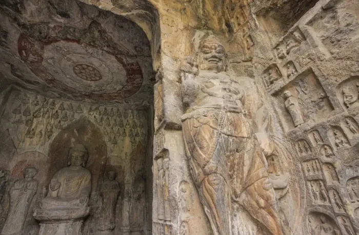 Framed Print : longmen grottoes