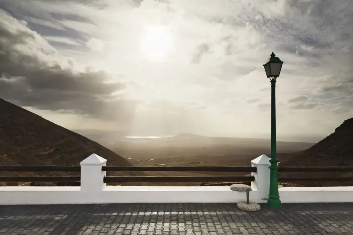 Framed Print : Lookout point, Balcon de Femes, Lanzarote, Canary Islands, Spain, Europe