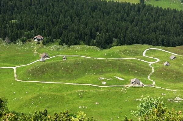Loop trail, hiking trails in the Alpstein mountain range, canton of Appenzell Innerrhoden, Appenzell Inner Rhodes, Switzerland, Europe