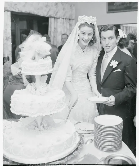 Framed Print : Lord Hambledon and Wife Cutting the Cake Framed Print : Lord Hambledon and Wife Cutting the Cake