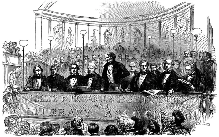 Framed Print : Lord John Russell, meeting of Victorian gentlemen, Illustrated London News