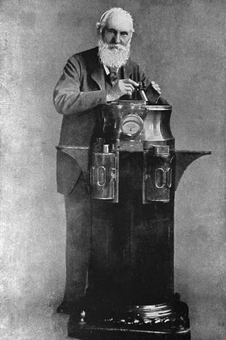Framed Print : Lord Kelvin With His Compass for Ships Framed Print : Lord Kelvin With His Compass for Ships