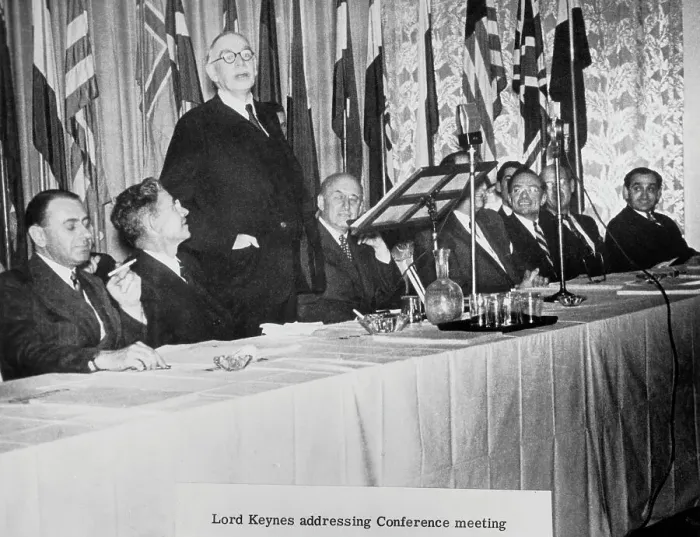Framed Print : Lord Keynes Addressing Conference Meeting Framed Print : Lord Keynes Addressing Conference Meeting