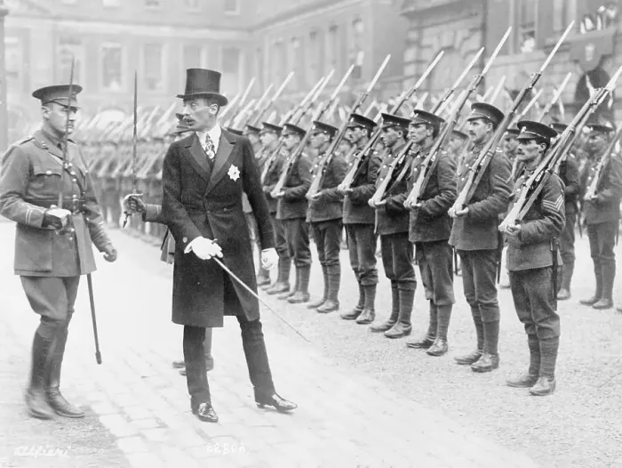 Framed Print : Lord Wimborne Inspecting Royal Fusilliers Framed Print : Lord Wimborne Inspecting Royal Fusilliers