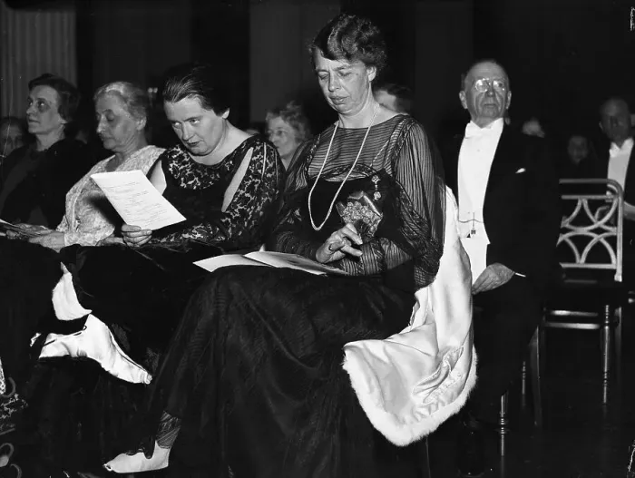 Framed Print : Lorena Hickok and Eleanor Roosevelt Listening to Concert Framed Print : Lorena Hickok and Eleanor Roosevelt Listening to Concert