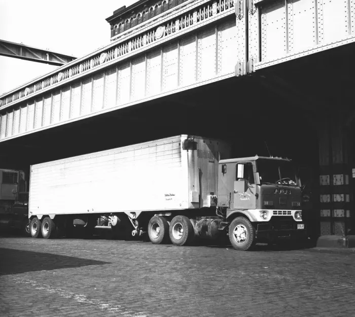 Framed Print : Lorry parked, (B&W) Framed Print : Lorry parked, (B&W)
