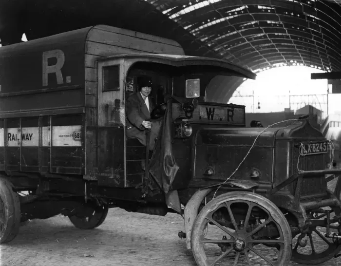 Framed Print : Lorry Strike Driver