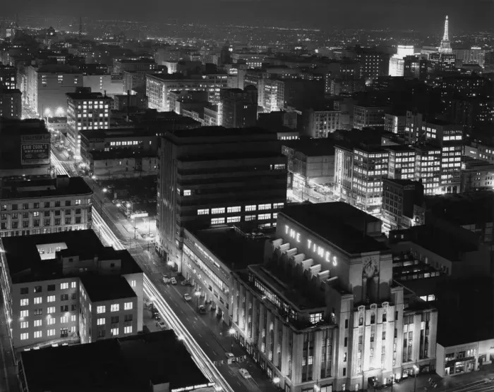 Framed Print : Los Angeles At Night Framed Print : Los Angeles At Night