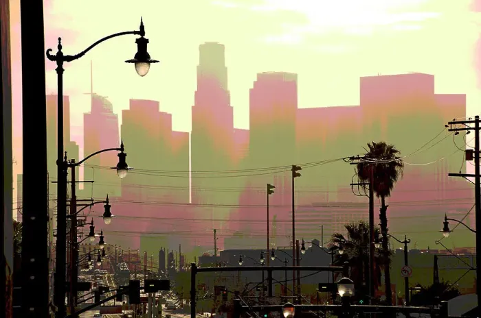 Framed Print : Los Angeles Skyline from East LA Framed Print : Los Angeles Skyline from East LA