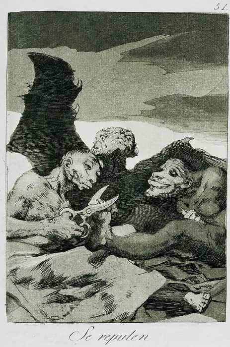Framed Print : Los Caprichos No. 51: They spruce themselves up by Francisco Goya Framed Print : Los Caprichos No. 51: They spruce themselves up by Francisco Goya
