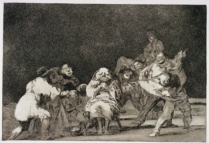 Framed Print : Los Disparates No. 17: Loyalty by Francisco de Goya Framed Print : Los Disparates No. 17: Loyalty by Francisco de Goya