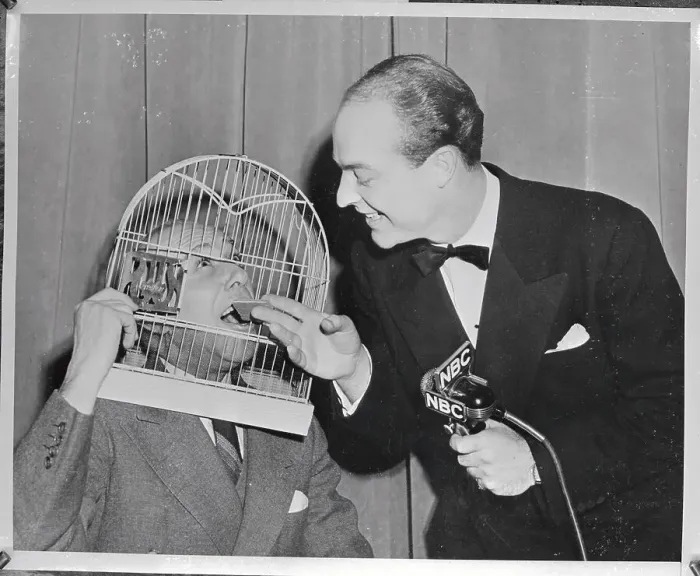 Framed Print : Loser of Contest Wearing Cage