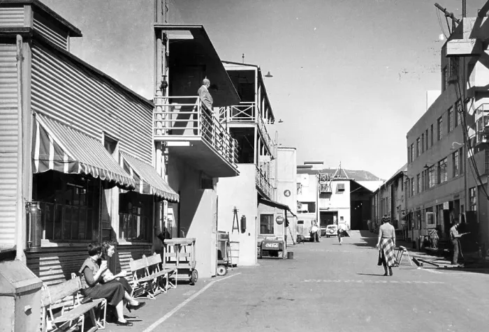 Framed Print : Back Lot. 1st April 1951: A major Hollywood film studio back lot in Los Angeles Framed Print : Back Lot. 1st April 1951: A major Hollywood film studio back lot in Los Angeles