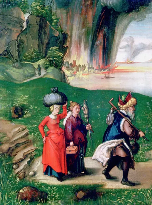 Framed Print : Lot and His Daughters, 1496-1499. Artist: Albrecht Dürer Framed Print : Lot and His Daughters, 1496-1499. Artist: Albrecht Dürer