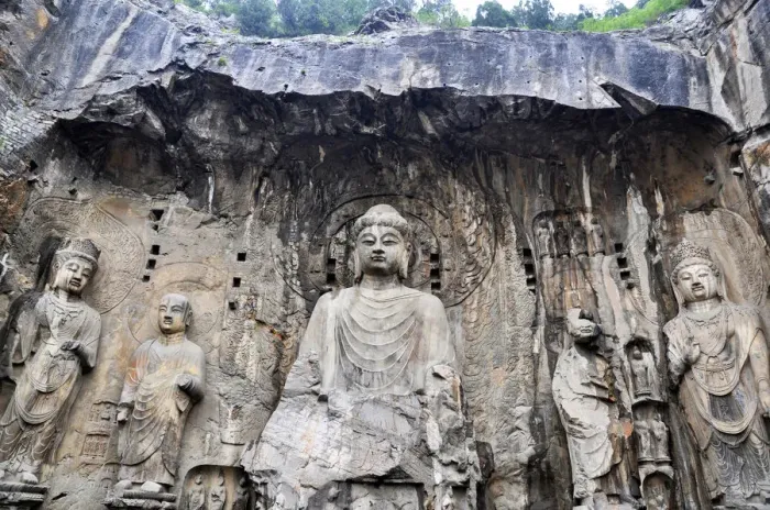 Framed Print : Lotus Cave of Longmen Grottoes Luoyang Henan China Framed Print : Lotus Cave of Longmen Grottoes Luoyang Henan China