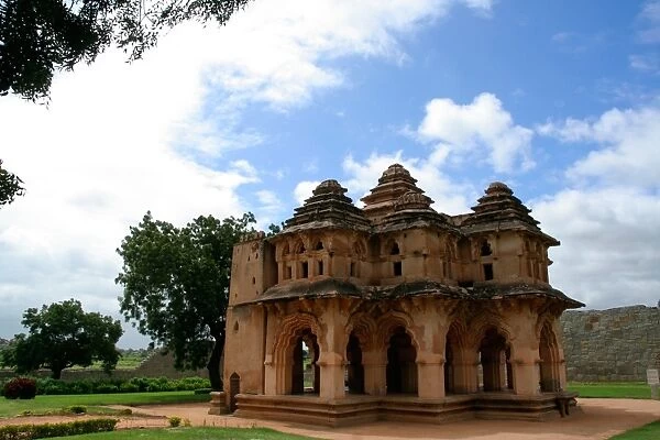 Hampi. The Lotus Mahal of Hampi ruins, an UNESCO World Heritage site