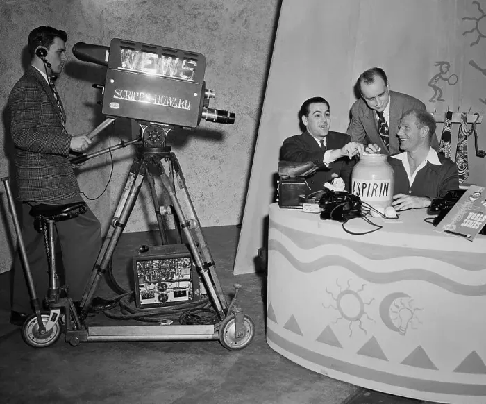 : Lou Boudreau & Bill Veeck On Tv Set : Lou Boudreau & Bill Veeck On Tv Set