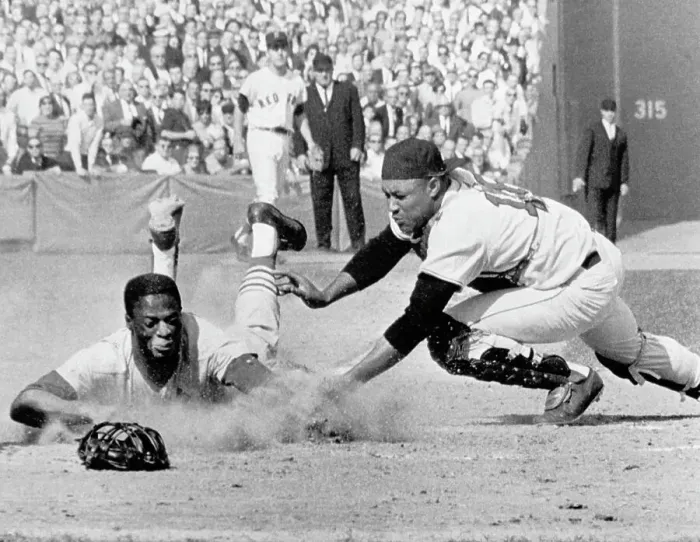 Framed Print : Lou Brock Sliding to Home Plate Framed Print : Lou Brock Sliding to Home Plate