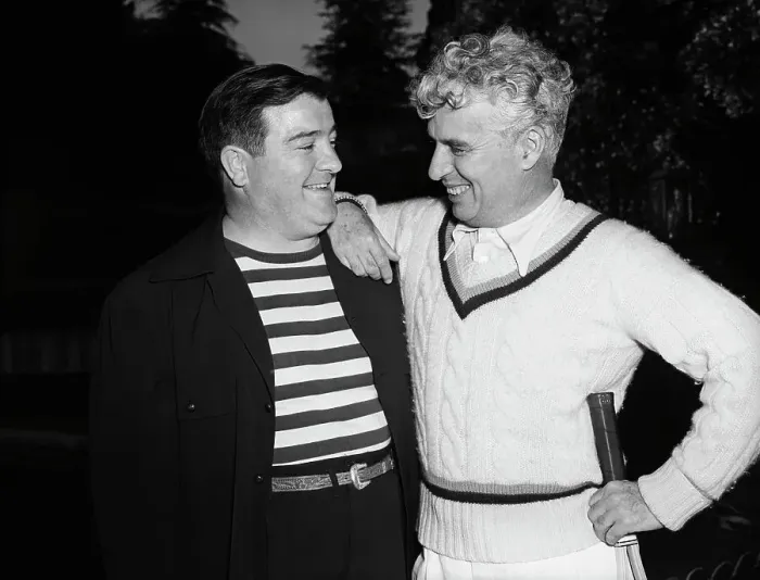 Framed Print : Lou Costello And Charlie Chaplin Framed Print : Lou Costello And Charlie Chaplin