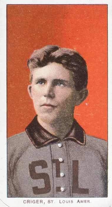 Framed Print : Lou Criger Baseball Card Framed Print : Lou Criger Baseball Card