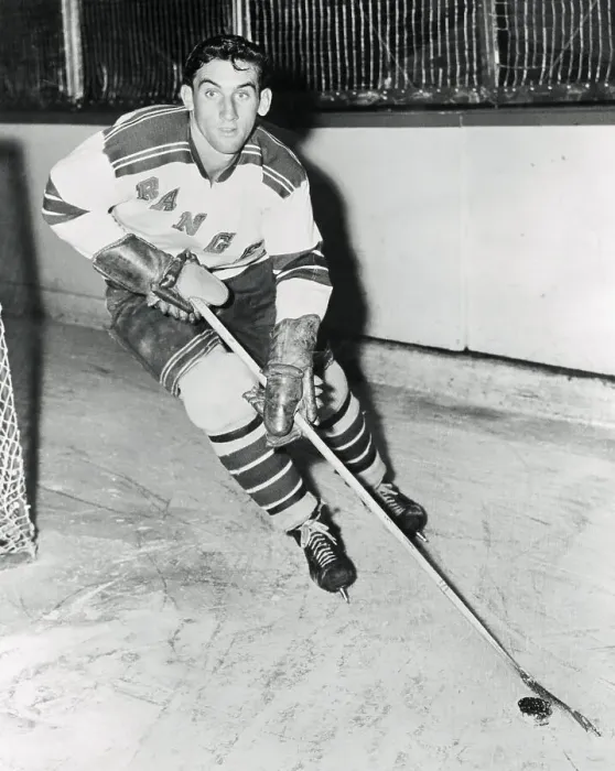 Framed Print : Lou Fontinato Hitting Hockey Puck Framed Print : Lou Fontinato Hitting Hockey Puck