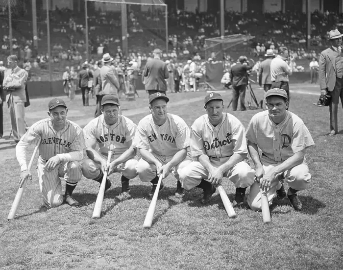 Framed Print : Lou Gehrig with Other American League Hitters Framed Print : Lou Gehrig with Other American League Hitters