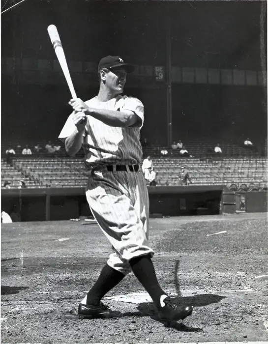 Framed Print : Lou Gehrig In Baseball Action; Fulllengt Framed Print : Lou Gehrig In Baseball Action; Fulllengt