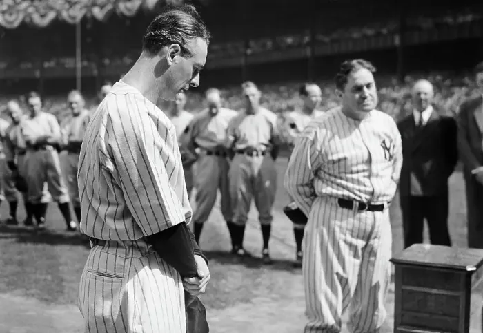 Framed Print : Lou Gehrig at Ceremony in His Honor Framed Print : Lou Gehrig at Ceremony in His Honor