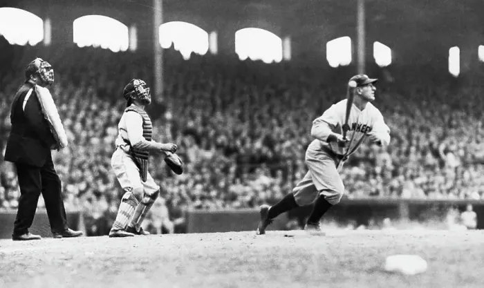 Framed Print : Lou Gehrig Completing Swing Framed Print : Lou Gehrig Completing Swing