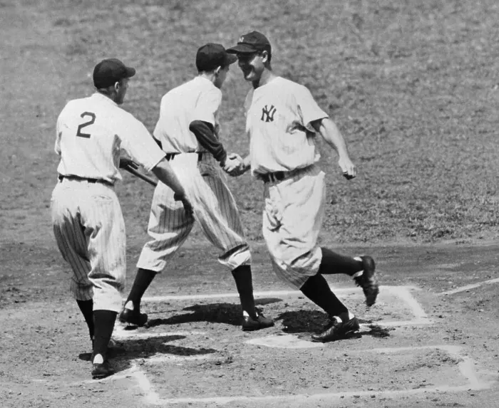 Framed Print : Lou Gehrig Being Congratulated on Field Framed Print : Lou Gehrig Being Congratulated on Field