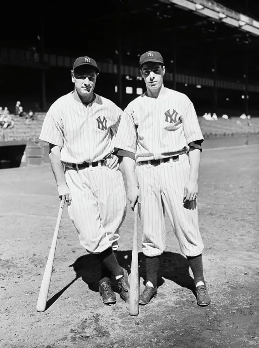 Framed Print : Lou Gehrig and Joe DiMaggio Standing Framed Print : Lou Gehrig and Joe DiMaggio Standing