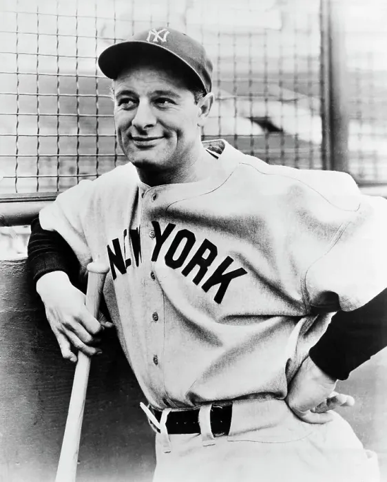 Framed Print : Lou Gehrig Leans Against Wall Framed Print : Lou Gehrig Leans Against Wall