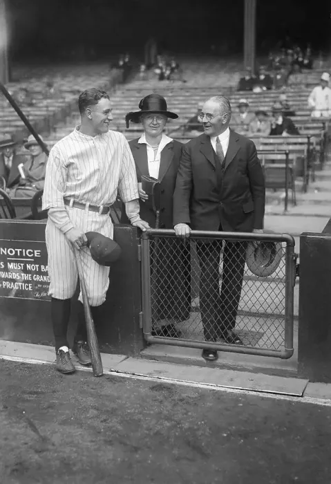 Framed Print : Lou Gehrig and Parents