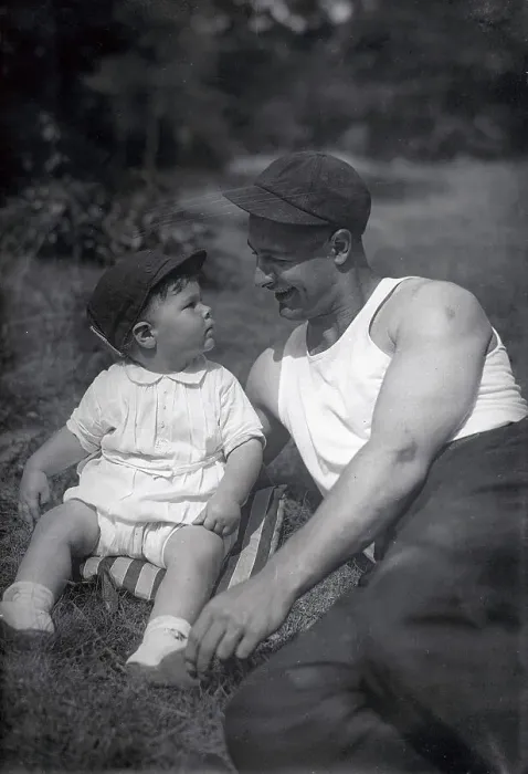 Framed Print : Lou Gehrig Playing with Christy Walsh Junior Framed Print : Lou Gehrig Playing with Christy Walsh Junior