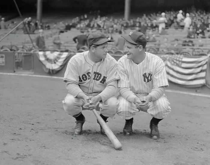 Framed Print : Lou Gehrig Posing with Jimmy Foxx Framed Print : Lou Gehrig Posing with Jimmy Foxx