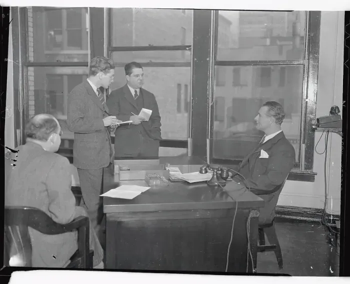 Framed Print : Lou Gehrig Sitting in His Office as Member of NYC Parole Board Framed Print : Lou Gehrig Sitting in His Office as Member of NYC Parole Board