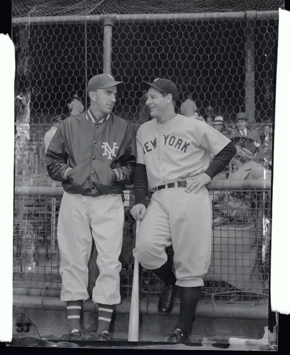 Framed Print : Lou Gehrig Standing with Carl Hubbell Framed Print : Lou Gehrig Standing with Carl Hubbell