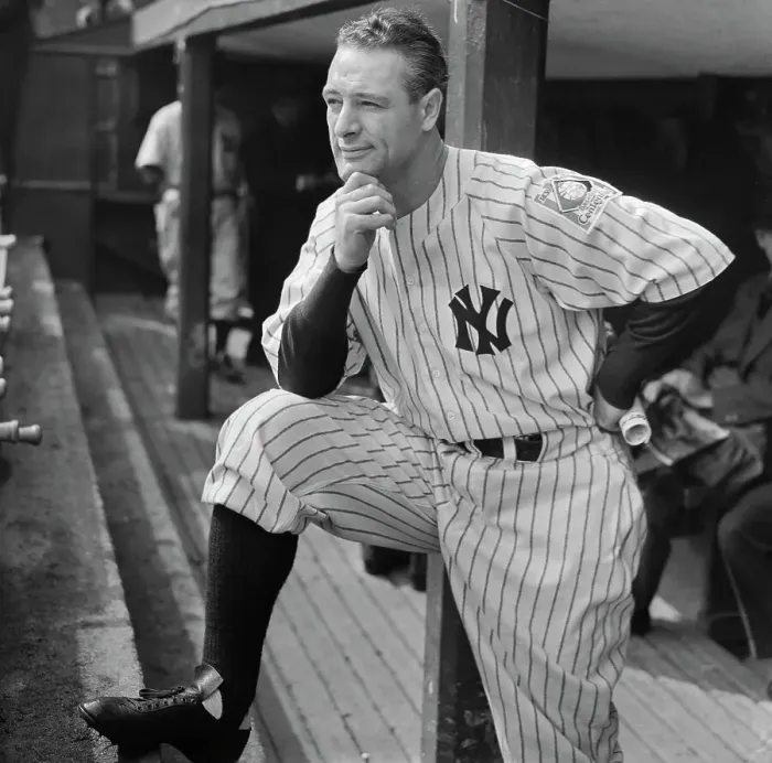 Framed Print : Lou Gehrig Watching Game Framed Print : Lou Gehrig Watching Game