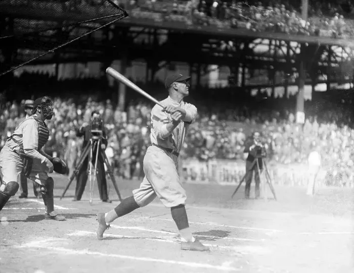 Framed Print : Lou Gehrig During World Series Game Framed Print : Lou Gehrig During World Series Game