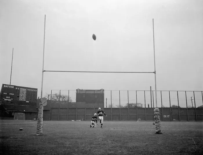 Framed Print : Lou Groza Kicking Field Goal Framed Print : Lou Groza Kicking Field Goal