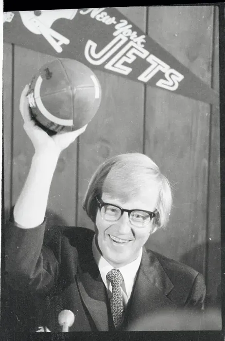 Framed Print : Lou Holtz Holding Football Framed Print : Lou Holtz Holding Football