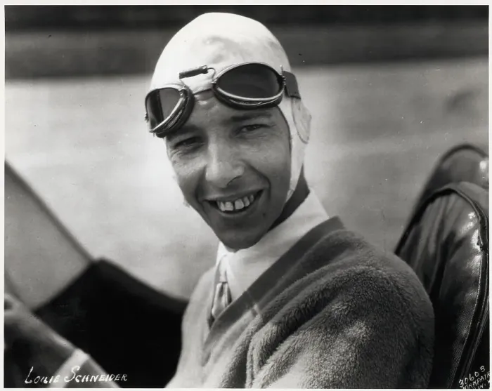 Framed Print : Lou Schnieder W / Helmet, In Race Car, Smili Framed Print : Lou Schnieder W / Helmet, In Race Car, Smili