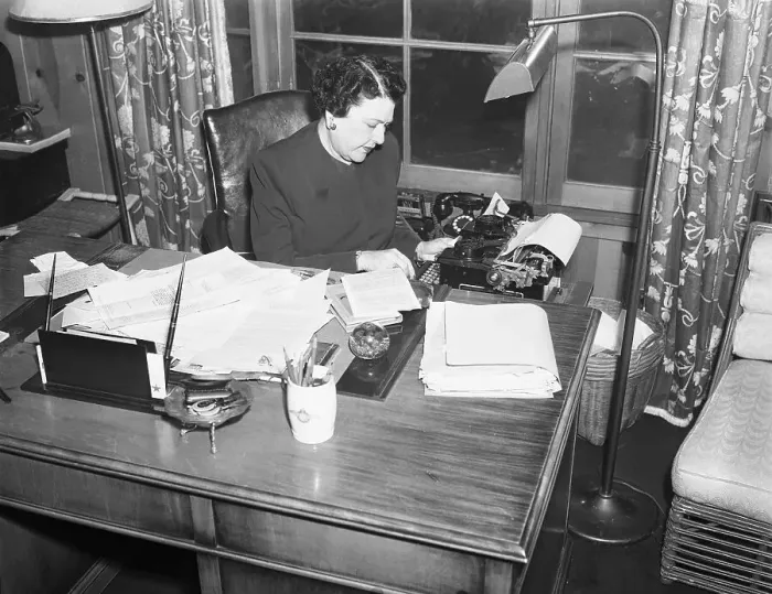 Framed Print : Louella Parsons in Her Office Framed Print : Louella Parsons in Her Office