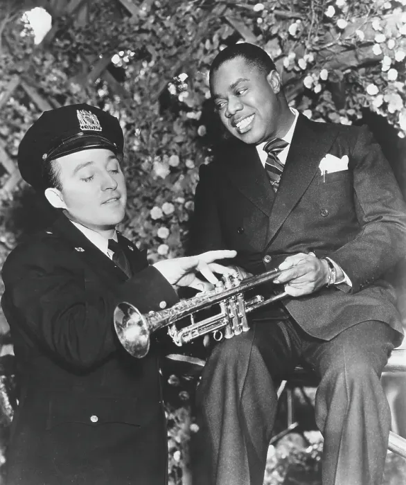 Framed Print : Louis Armstrong and Bing Crosby in the movie Dr. Rhythm Framed Print : Louis Armstrong and Bing Crosby in the movie Dr. Rhythm