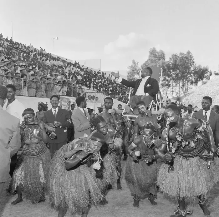Framed Print : Louis Armstrong Being Carried into Recital