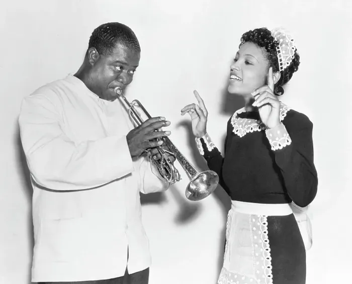 Framed Print : Louis Armstrong and Maxine Sullivan Performing Framed Print : Louis Armstrong and Maxine Sullivan Performing